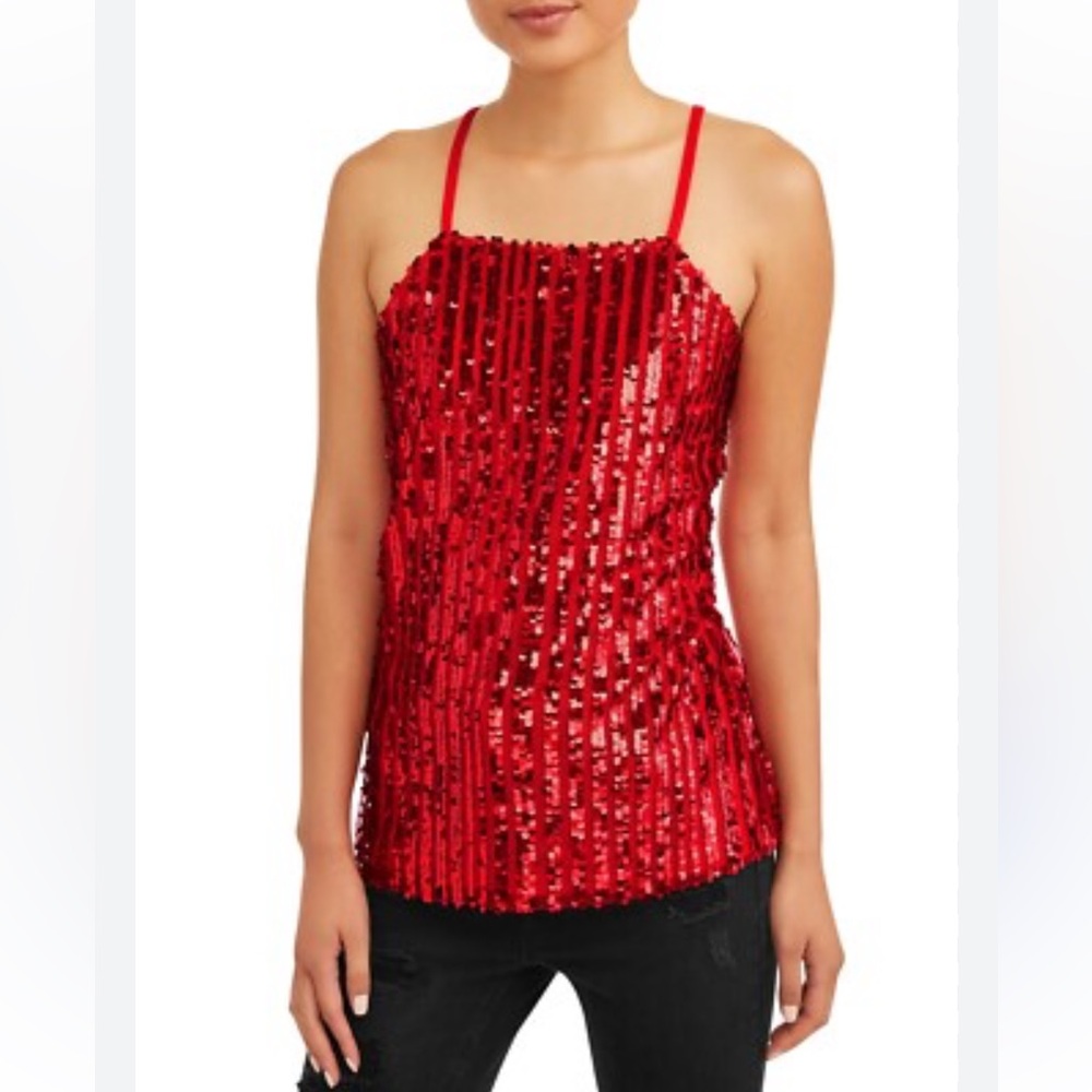 NWT No Boundaries Sparkly Red Tank